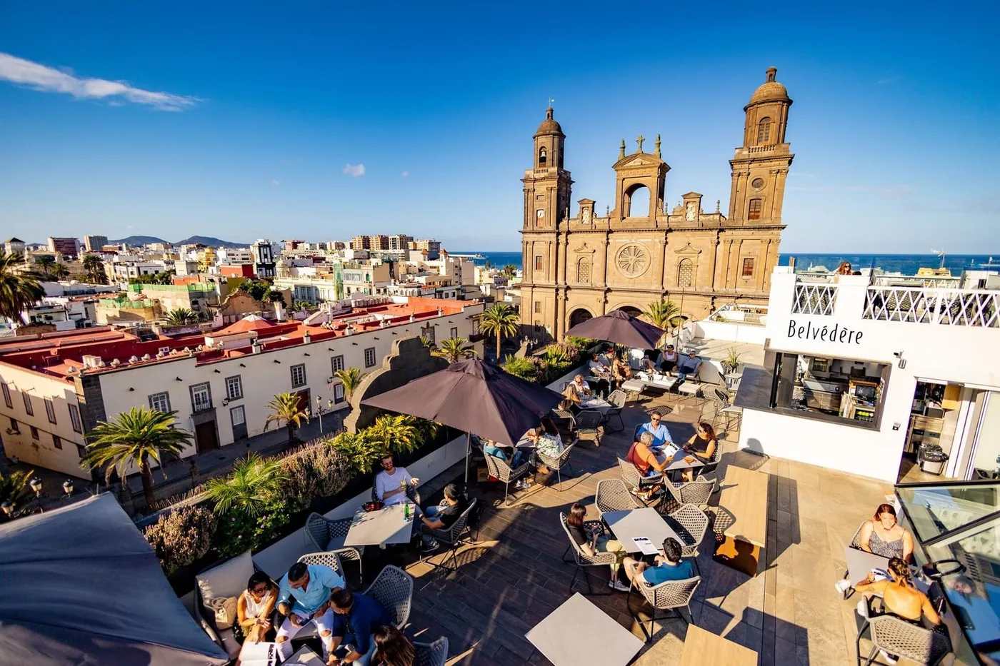 Facade of Santa Ana Cathedral in the historic quarter of Vegueta, Gran Canaria.